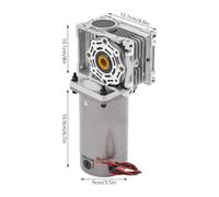 120W 200W DC 24V Worm Gear Speed Reducer Gearbox NMRV040 worm gear with DC electronic starter 1800RPM IINKUEYK(RV040 120W,12V)
