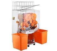 120W Automatic Juice Extractor Commercial Orange Juicer for 22-30 per Minute Stainless Steel Orange Squeezer with 2 Peel Collecting Buckets and Pull-Out Filter