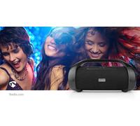 Nedis Party Portable Boombox 2.1ch 120W |Bluetooth® Speaker with Media playback: AUX | IPX5 | Linkable | 9.5 hrs | Party lights | Black