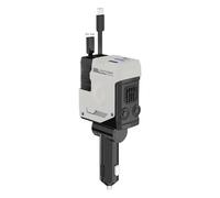 120W Car Phone Charger - Mobile Charger Adapter with Retractable Cable | Small Car Adapter with Built-in Fuse for Truck, SUV, Camper, Sedan, Solution