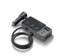 120W Cigarette Splitter Car Charger Adapter 3 Socket USB C PD35W FOR 12V/24V Vehicle Ultra Fast Car Charging