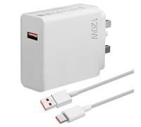 120W Fast Charger for Xiaomi Redmi, with 6A Type C Cable 1M for Xiaomi 14, 13, 12, 13T, 12T, 12S, Pro, Lite, Hypercharge Turbo Charger for Redmi Note K70, K60, Pro Plus, Black Shark 4, 5, Poco X5, F4
