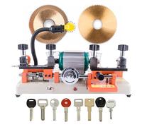120W Horizontal Key Cutting Machine(238BS), Multifunctional Double Head Key Copy Machine, Hand Wheel Key Copy Tool, For Door and Car Lock Key Copy Duplicating Equipment