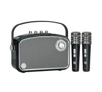 120W Peak Powerful Voice Amplifier with 2 UHF Microphones, Bluetooth Speakers with Bass/Trable/Echo Adjustment, Small PA Speaker System, Karaoke Machine for Adults, Teachers, Public Speaking, Events