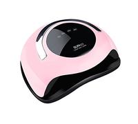120W Phototherapy Machine LED UV Nail lamp, Portable Handle Auto Sensor BQ 5T Salon Curing Lamp 36 LED Gel Manicure Pedicure Gel Nail Kit for,Pink