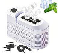 120W Portable Ice Maker Machine,Countertop Mini Ice Cube Maker,Dual Power Fast Ice Making,8/10 Cubes in 10-15 Mins,Compact Ice Machine for Home,Office,Camping,Travel Use(Purple,8 cubes)