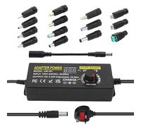 120W Universal Power Supply Adjustable DC 3V ~ 24V Variable Switching AC/DC Adapter 100V-240V AC to DC 24V 5A Converter with 14 Tips& Polarity Converter-5A Max