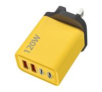 120W USB C Plug 4-Port Charger Plugs Fast Charging Travel Plug Adapter with 2 usb and 2 PD Port Wall Charging Head Universal Power Charging Compatible with Most Electronic Products