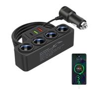 USB Charger | 120W Car USB Charger Adapter 12V 24V - USB Car Charger with Socket Splitter Road Trip Necessities for Minivan, SUV, Forklift