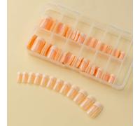 120x Artificial Nails False Full Cover Stick on Presses on French Tip False Manicures Suppliss