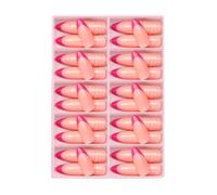120x/Box French Tip False Nails Almond Press On Nails Autumn Full Covers Stick On Nails Manicures Supplies
