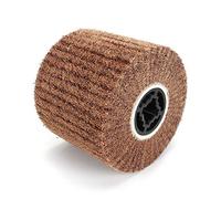 120x100mm Nylon Web Drum Non-woven Abrasive Flap Wire Drawing Polishing Burnishing Wheel for The Surface Treatment of Metal Products 80 Grit (Grit 80)