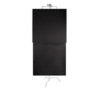 120x120cm Black Floppy Gobo Flag Panel with C-Stand - 120x120cm Folded, 120x240cm Expanded, Polyester Fabric, Stainless Steel Frame, 145-300cm Stand Height