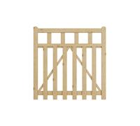 120x120cm Natural Spruce Wood Garden Flat Top Picket Gate with T-Hinges & Bolt Lock | Size: 120x120 cm The hot sale Natural 120x120 cm