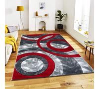 (120x170cm, Red) Modern Large Rugs For Living Room Bedroom Carpet Hallway Runner Rug Floor Mats