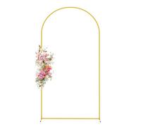 120x220cm Wedding Arch Frame Flower Balloon Wedding Arch 2x2M Frame Metal Gold Weddings Archs Backdrop Stand Portable Door Frame Backdrop Stands For Ceremony Birthday Party Bride Baby Shower