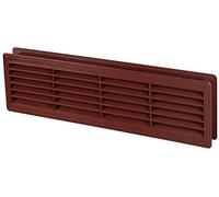 120x440mm (18.1x5.3inch) Internal Door Plastic Ventilation Grille Air Vent Collar Mahogany Colour
