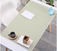 120x60cm Desk Pad Gaming White, Large Desk Mat for Keyboard and Mouse, Leather Writing Mat with Suede for Office Home Decor(Green,100x50cm)
