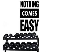 120x74cmGym Motivational Fitness Nothing Comes Easy Inspirational Saying Removable Decal PVC Material Vinyl Wallpaper Art Wall Stickers Mural