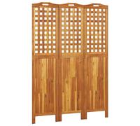 vidaXL 3-Panel Room Divider 121.5x2x180 cm Solid Wood Acacia