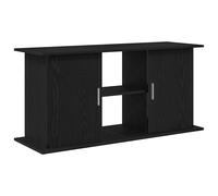 vidaXL Aquarium Stand/Black Oak Fish Tank Cabinet - Engineered Wood Storage - 121x41x58 cm