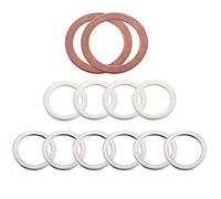 12157-10010 90430-24003 90430-18008 Differential and Transmission/Transfer Case Drain Plug Crush Washers Gaskets Compatible with Toyota 4runner Tacoma Tundra FJ cruiser Land Cruiser