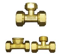 1216 1418 1620 2025 2632 PEX-AL-PEX 1/2" 3/4" 1" Male Female Brass Tee 3 Wasy Pipe Fitting Connector 1pc(1l2 BSPMx1216)