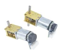 1218-N20 High Torque Mini DC 3V 6V 12V Worm Gear Motor With Encoder 1Pcs(Double shaft,12v 53rpm)