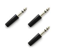 121AV 6.35mm Stereo jack plug 1/4 Inch Male TRS Speaker Amp Cable Jack connector for Electric Guitar, Bass, Amplifier, Keyboard Professional Instrument etc (Pack of 3)