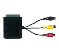 121AV Scart Plug to Scart Socket & 3 Phono Sockets (Audio/Video Out)