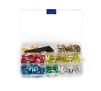 121pcs 7 Sizes Auto Fuse Blade 5-30AMP Motorcycle Car with Clip Standard Mini SUV Box Kit Assortment