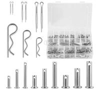122-Piece Stainless Steel Pin Kit, M6 M8 Clevis, M1.5 M2 M3 Cotter Pins & R Clips for Automotive, Trucks