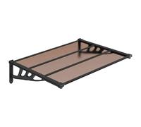 (122 x 90 cm) vidaXL Door Canopy Front Door Porch Awning Canopy Awning Black Polycarbonate