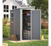 122CM Depth Plastic Lockable Garden Storage Shed with Window
