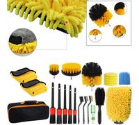 122Pcs Car Detailing Brush Set Soft Brush Interior Wheel Valet Pro Cleaning Kit
