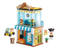 122PCS Large Building Blocks Set - Bakery themed building blocks compatible with Lego Duplo-Modular City Building Toys for Kids Age 3-5 - Creative Building Bricks for Girls&Boys Party