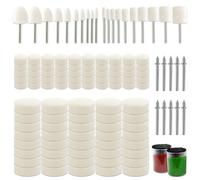 122Pcs Polishing Buffing Wheel Kit for Dremel and 2Pcs Polishing Compound 10Pcs 1/8" Shank for Dremel Buffing Wheels