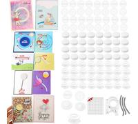 122Pcs/Set Gliders and Mini Action Wobbles Set with Cutting Dies Double Sided Adhesive Circles for Small Wobblers Movers Card Making DIY Scrapbooking Arts Projects Scrapbooking Tools