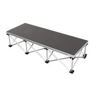 122x37 CM Folding Stage Step, Portable Step for Event Performance Stage Platform, 20 40 60 CM High Assembled Modular Non-Slip Stage Steps with Riser(H60CM/23.6IN)