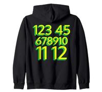 123 45 678910 11 12 | Street Song Teaches Counting Zip Hoodie