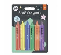123 BABY Play-tec Bath Crayons for Draw, Develop Creativity, Imagination, Scribble and Make Bath Time Fun, Easy Washable Wipe Clean-6 Pack