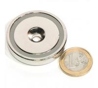 123-magnet Neodymium Magnet with Fixing Hole Diameter 42 mm, Adhesive Force ~ 54 kg, Powerful Magnetic Fastener