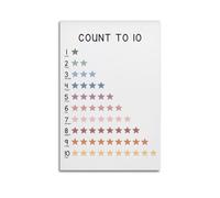 123, Number Poster, Count to 10 Canvas Print Home Decorations Posters for Room Aesthetic Wall Art Poster Unframe-style 08x12inch(20x30cm)