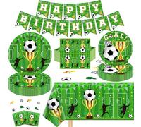 123 Pack Football Party Decorations Football Birthday Supply Set Soccer Theme Supplies Sport Themed Birthday Party Supplies Include Plates Napkins Banner Party Tablecloth Serves 40