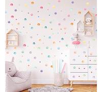 123 Pcs Pastel Polka Dots Wall Stickers, Colorful Round Wall Decal, Peel and Stick Rainbow Wall Stickers, Multicolor Circle Window Clings Decoration for Nursery Wallpaper Kids Bedroom Classroom Wall
