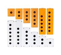 123456 hole button switch control box Emergency stop dust-proof and waterproof button indicator box BX1/2/3/4/5/6 IDGTTLDF(6hole,Yellow)