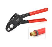 1234W Combo Angle Head Pex Pipe Plumbing Crimping Tool IWISS for Copper Crimp Jaw Sets 1/2 & 3/4 with Go/No-Go Crimp Gauge by Iwiss