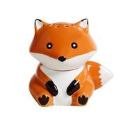123Arts Fox Baking Soda Holder Soda Container Ceramic Jar Fridge Deodorizer with Lid