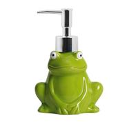 123Arts Soap Dispenser Frog Liquid Dispenser Ceramic Lotion Bottle with Pump,240ml,8oz