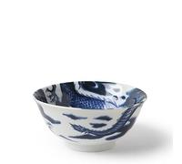 123kotobukijapanstore Japanese Flying Dragon Ceramic 6 Inches Diameter Large Rice Bowl Donburi Soup Noodle or Serving Bowl{#J4891}J, Blue, 6 in diam. x 2.75 in h